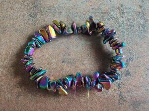 Náramok sekaný HEMATIT aura dámsky