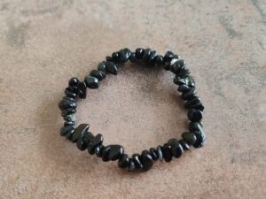 Náramok sekaný ČIERNY OBSIDIÁN dámsky