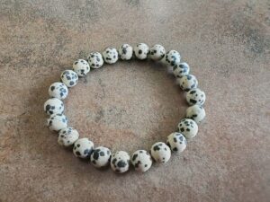 Náramok guličky JASPIS dalmatínsky matný dámsky 8 mm