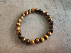 Náramok guličky TIGRIE OKO pánsky 8 mm