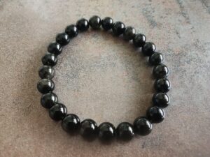 Náramok guličky ZLATÝ OBSIDIÁN dámsky 8 mm