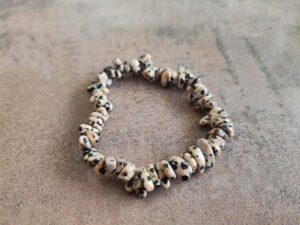 Náramok sekaný JASPIS dalmatínsky dámsky