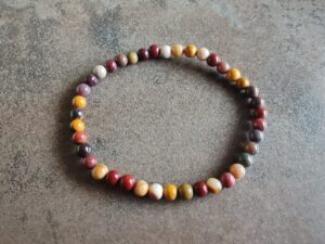 Náramok guličky JASPIS mokait dámsky 4 mm