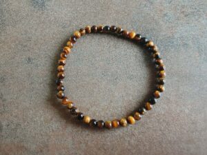 Náramok guličky TIGRIE OKO dámsky 4 mm