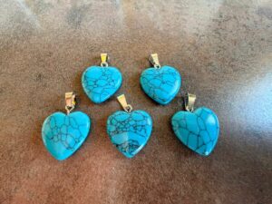 Prívesok srdce TYRKENIT tmavší